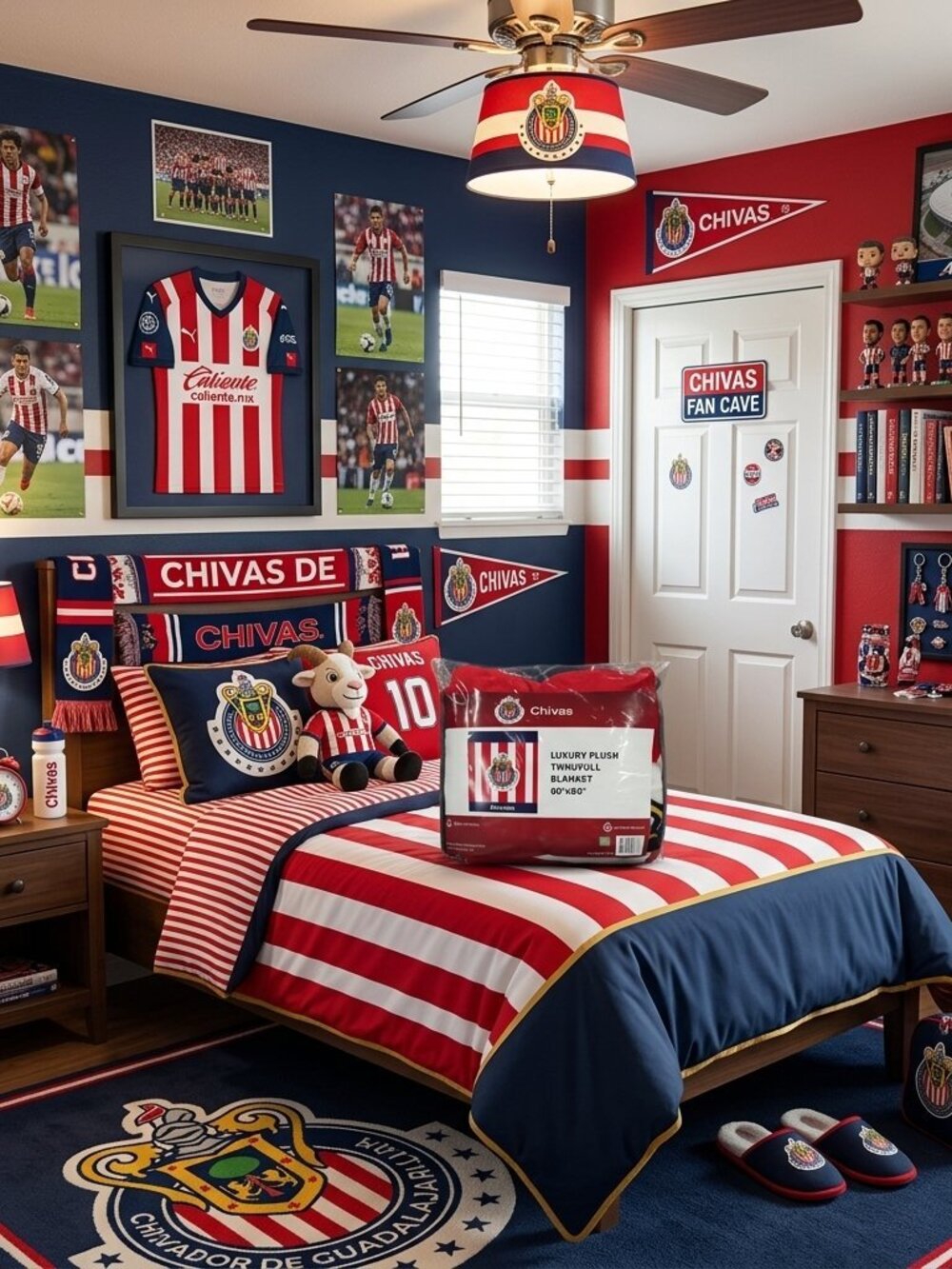 Official Mexico fútbol(Soccer) CHIVAS  Luxury Plush Blanket (Last One)
